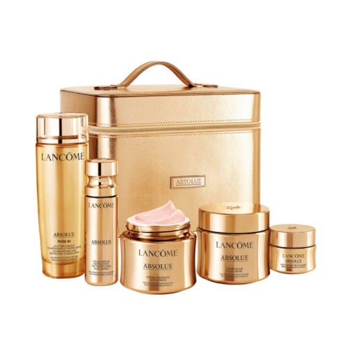 Lancome/兰蒄菁纯臻颜卓越赋活修护保养套组（菁纯美容液150ml,轻盈版乳霜60ml,滋润版乳霜60ml,精华30ml,眼霜20ml,包包)（化妆品）